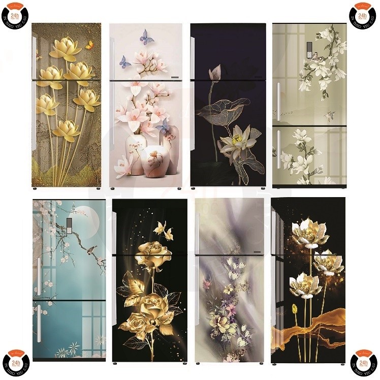 (TL29) รูปลอกตู้เย็น LUXURY COLORFUL FLOWER