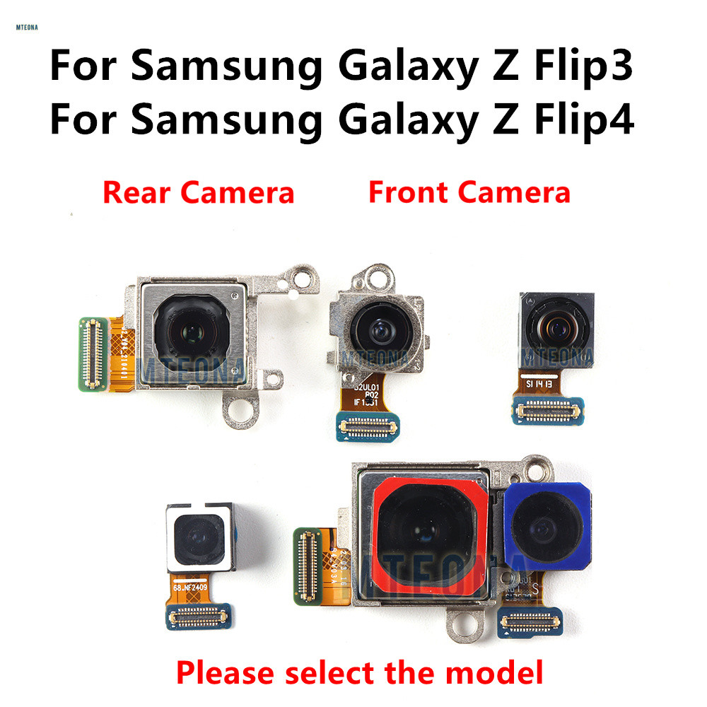 SAMSUNG ด้านหน้าSelfieด้านหน้าขนาดเล็กด้านหลังโมดูลกล้องหลักFlexสําหรับSamsung Galaxy Z Flip 3 4 F71