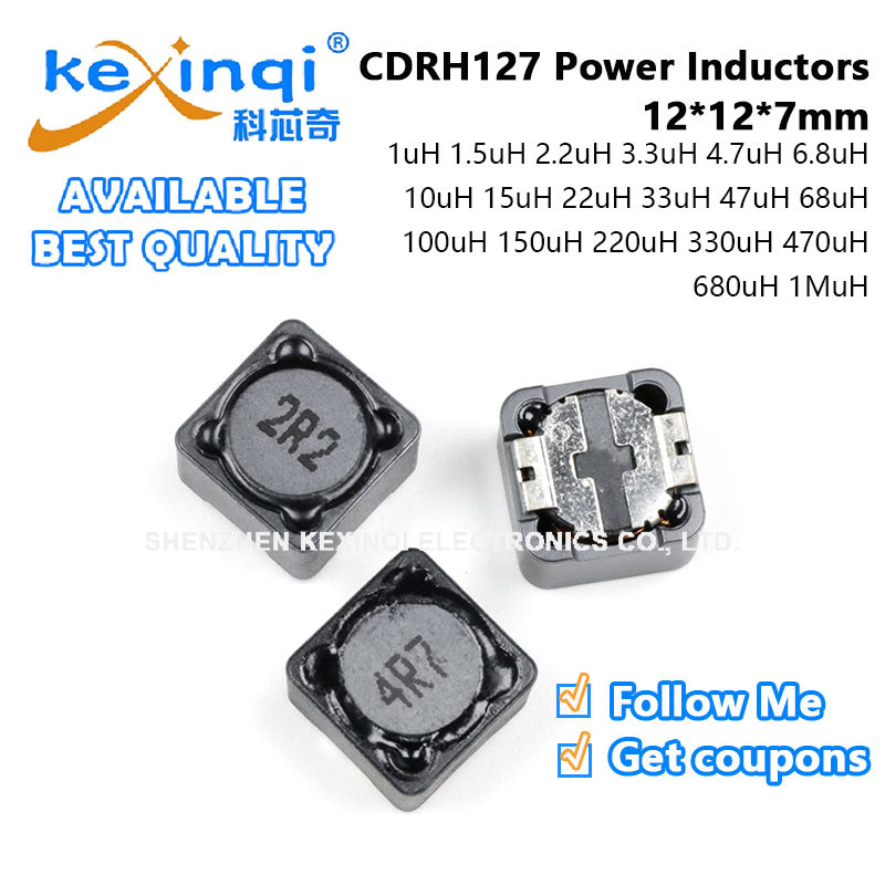 (5 ชิ้น) CDRH127 ตัวเหนี่ยวนําไฟฟ้า SMD 12*12*7 มม. 1uH 1.5uH 2.2uH 3.3uH 4.7uH 6.8uH 10uH 15uH 22uH