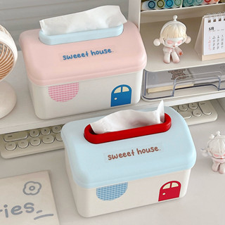 อิน สีชมพูสีฟ้าออกแบบกล่องกระดาษทิชชูบ้านหวานรูปแบบผู้ถือผ้า…