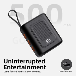 GOOJODOQ ผ้าลําโพงบลูทูธ RGB แสงคุณภาพสูง Hi Fi คุณภาพเสียงรองรับ TF/USB Playback