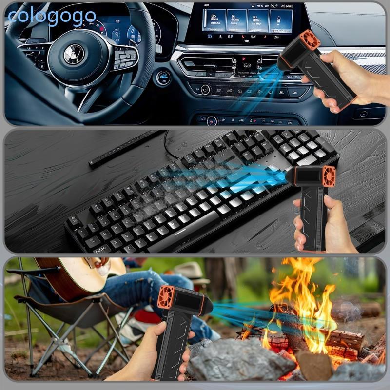 COLO พัดลมชาร์จเทอร์โบแบบชาร์จไฟได้ 140000RPM ทํางานเงียบพร้อมกลิ่นหอมยาวนาน 8000mAh สําหรับการทําคว