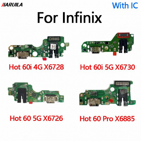 Fast CHARGING สําหรับ Infinix Hot 60i 4G 5G / Hot 60 Pro 60 5G USB ชาร์จพอร์ต Flex Cable