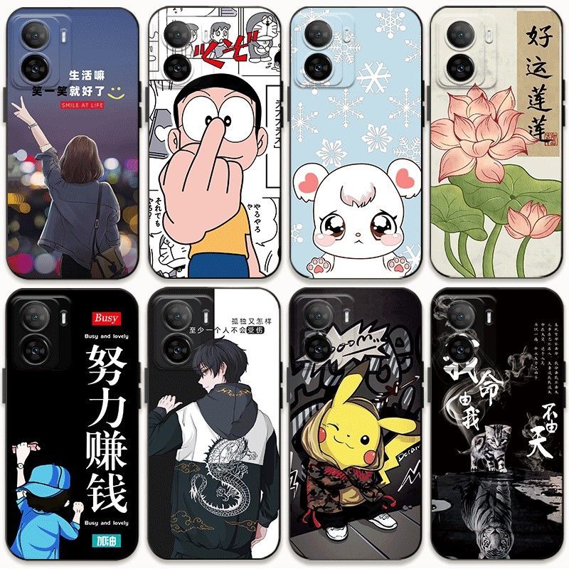 เคส iqoo z9x 5g เคส iqoo 13 เคสโทรศัพท์ iQOO Z7 & Z7X ลายการ์ตูน ยางนุ่ม กันกระแทก สไตล์ฟรอสต์