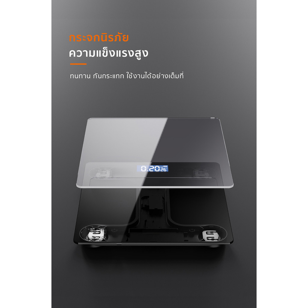 รับประกัน1 ปี ！เครื่องชั่งน้ำหนักดิจิตอล 0.1-180KG weight scale ที่ชั่งน้ำหนัก ตาชั่งน้ำหนัก กระจกใส แสดงผลหน้าจอ LED - รูปที่ 2