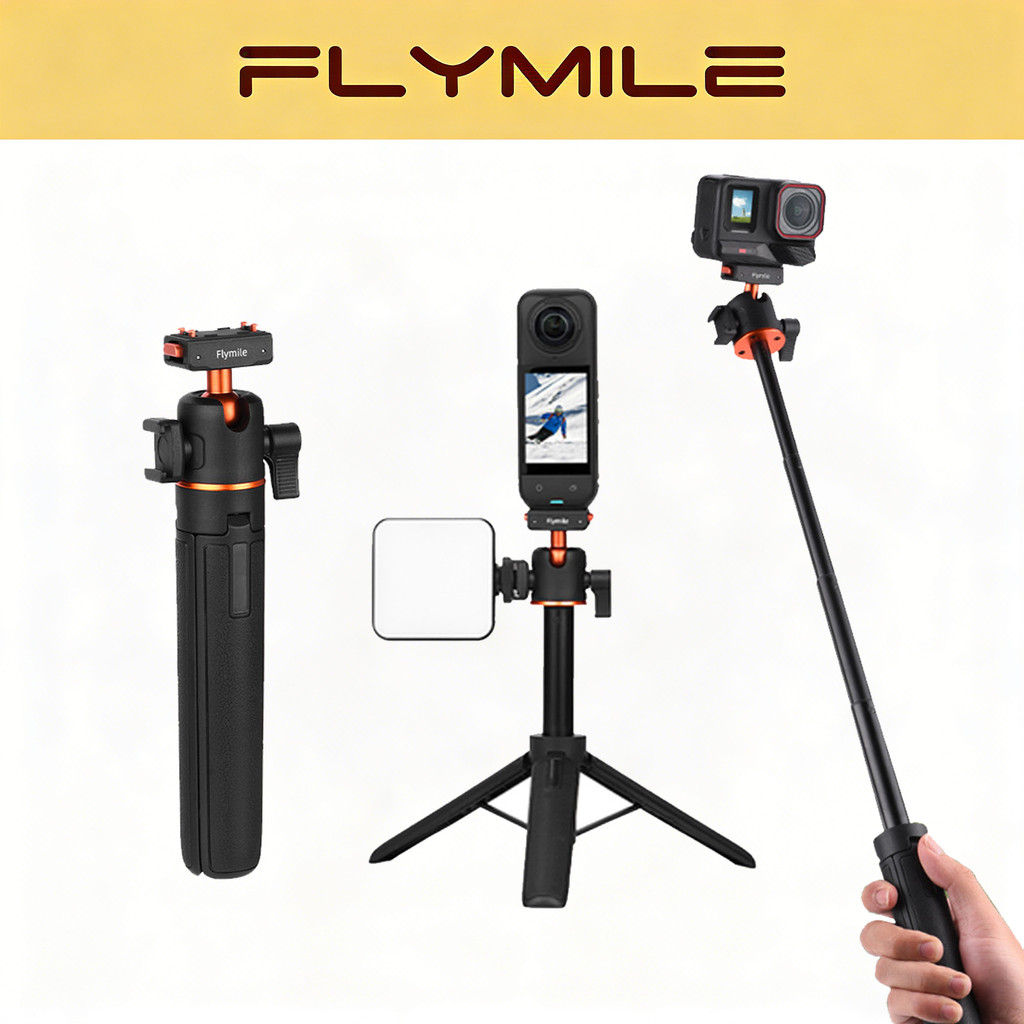 Flymile Quick Release Mount Telescopic ขาตั้งกล้องสําหรับ Insta360 X5/Ace Pro/Ace Pro 2 อุปกรณ์เสริม