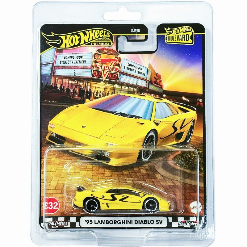 [เคสป้องกันฟรี] Hot Wheels Gold Label Garden Avenue No. 132 Lamborghini Diablo SV BLUZ