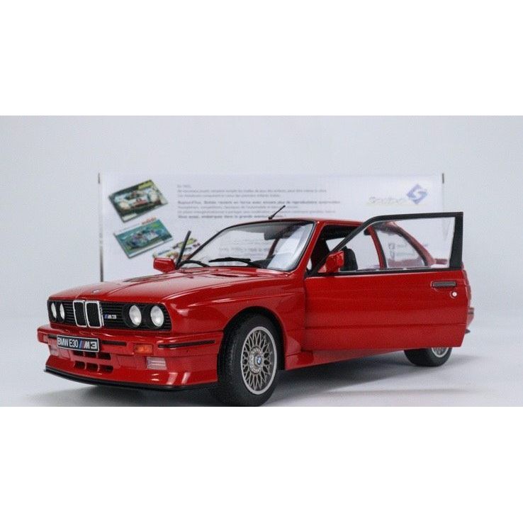 Solido 1: 18 ประตูคู่ BMW BMW E30 M3-RED-1986 S1801502