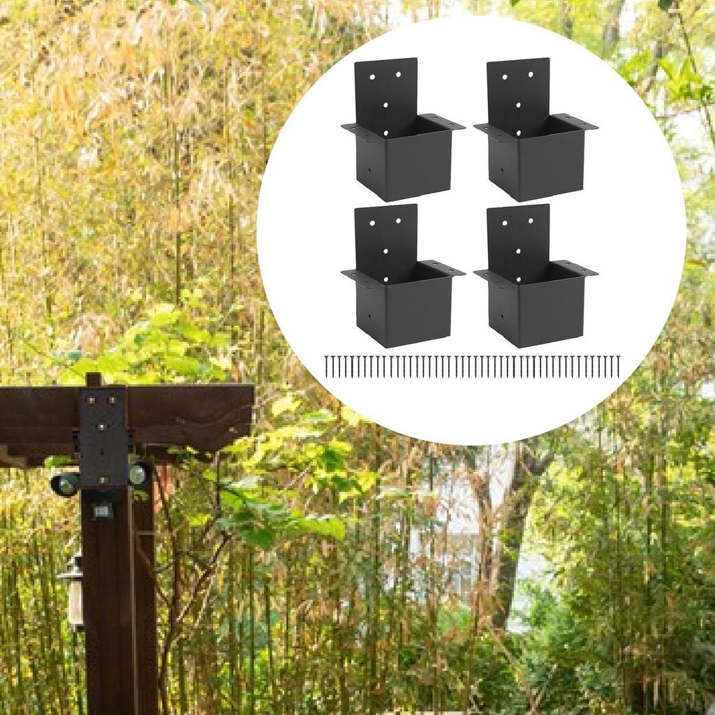 [arutoxalc] 4 ชิ้น Pergola Brackets 4"x4"(จริง 3.6"x3.6") Post Top Raaster Bracket for Cabin DIY Per