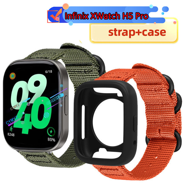 เคส Infinix XWatch H5 Pro ตัวป้องกันหน้าจอ Infinix XWatch H5 Pro สายไนลอนสําหรับ Infinix XWatch H5 P