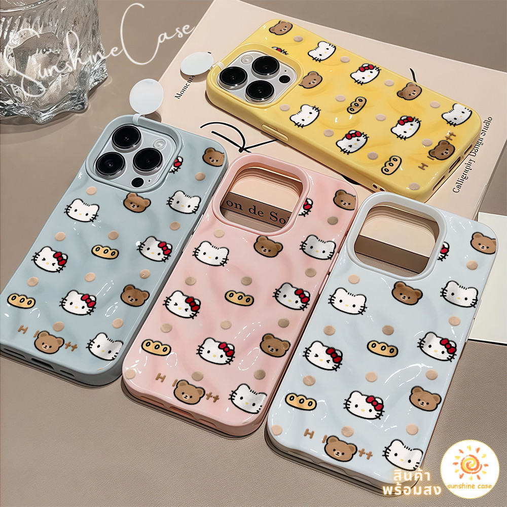 ของมาใหม่ เคสโทรศัพท์17 ลายแมวเคธีหมีบราว เคสนิ่มครอบแบบอุกกาบาต For IPhone17 11 12 13 6/7/8 14 15PLUS 16ProMAX XR XSMAX