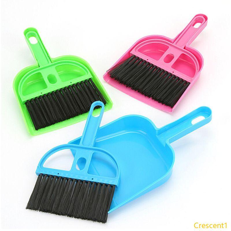 Crescent1 Desktop Sweep Cleaning Brush ที่ตักขยะ Mini Hand Broom Soft Floor Sweeping Broom