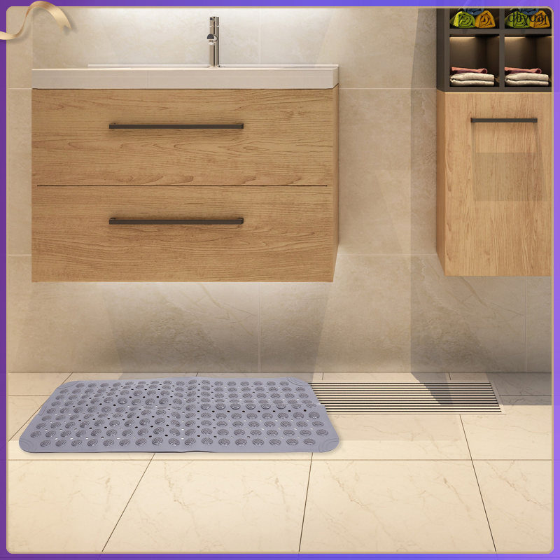 Bath Non- Mat Bath Shower Safety Mats PVC - ทน Antiskid Mat (สีเทา) dliyuan