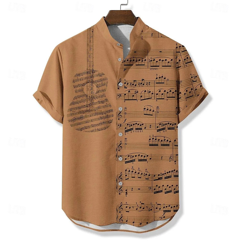 เสื้อเชิ้ตแขนสั้นผู้ชาย พิมพ์ลายสัตว์ตลก เหมาะสำหรับใส่ลำลองฮาวาย แบบคอปกตั้งกระดุมใหม่ HCD6
