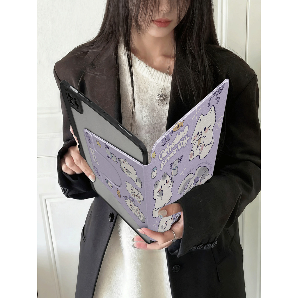 สําหรับ Lenovo Xiaoxin Pad Pro 2025 Idea Tab Pro 12.7 "อะคริลิค 360°Stand Back Cover Cute Flip Case 