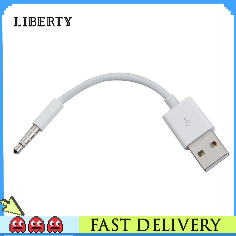 สายชาร์จข้อมูล USB 3.5 มม. Sync สายสัญญาณเสียงสําหรับ iPod Shuffle 3rd 4th Gen