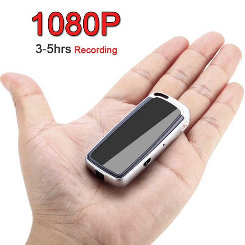 1080P พวงกุญแจ Mini spy กล้อง 3-5 ชม. บันทึกยาวเครื่องบันทึกเสียงดิจิตอลแบบพกพา Mini DVR DV เสียงมือ