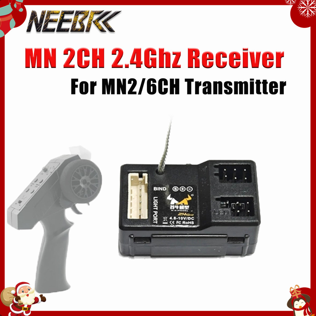 2CH 2.4G ตัวรับสัญญาณไฟ LED พอร์ต 4.8-10V DC สําหรับ 1/12 RC Crawler รถ MN82 MN86 MN78 MN99 MN128 MN