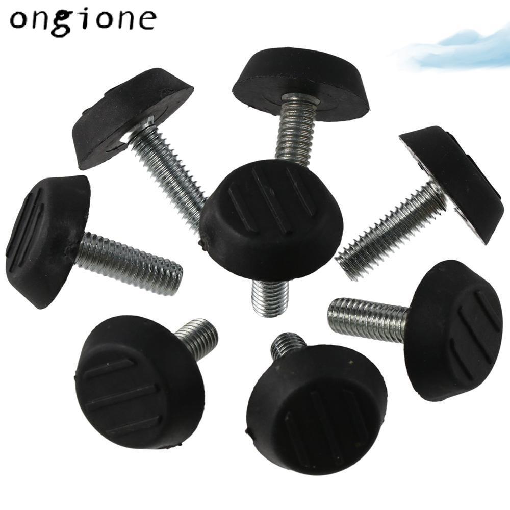 ONGIONE 10 ชิ้น Glide เฟอร์นิเจอร์ Leveling ฟุต, เหล็กชุบสังกะสีสีดําเฟอร์นิเจอร์ Levelers, ปรับ M6 