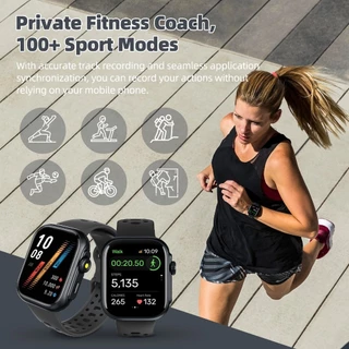 GOOJODOQ GPS+Alexa Smart Watch 3ATM กันน้ําสําหรับกีฬากลางแจ้งการตรวจสอบสุขภาพ
