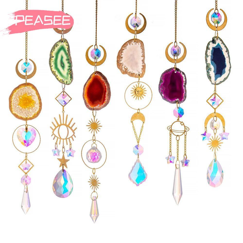 [PEASEE] Rainbow Prism Ball Agate Home เครื่องทําสายรุ้งสีสันสดใส