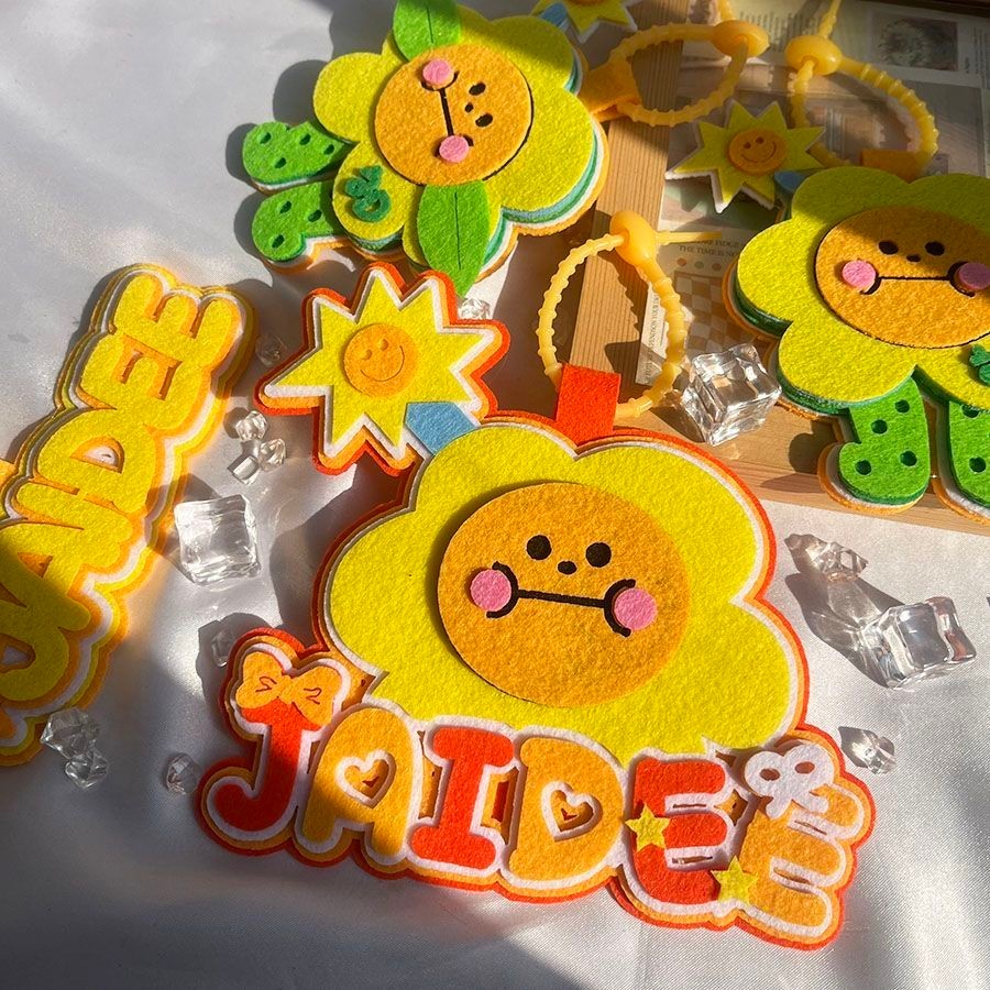 Gmm สินค้า jandee Sun กระเป๋าผ้าไม่ทอแขวนอุปกรณ์ต่อพ่วงวัสดุกระเป๋าเดินทาง#gmm周边jaidee属太阳不织布包包挂周边物料行