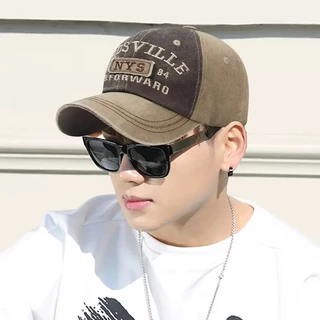 HAT07 หมวกแก๊ปเบสบอล ปักตัวหนังสือ เย็บป้ายNYA วินเทจ หมวกแต่งสีทูโทน พร้อมส่งในไทย