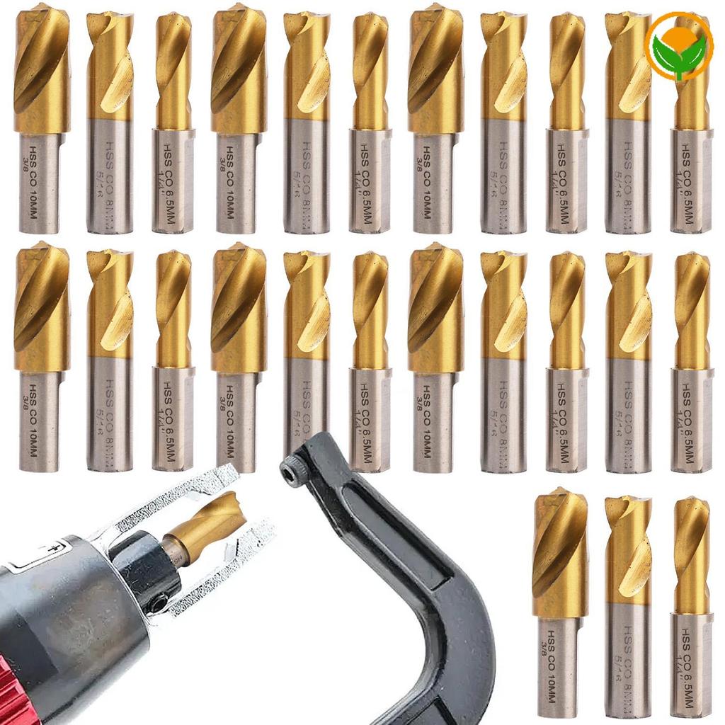 Heavy-Duty Cobalt-Alloy HSS Spot Welding Bit - 6.5/8/10mm Straight Shank Drill Set - เครื่องมือเจาะโ