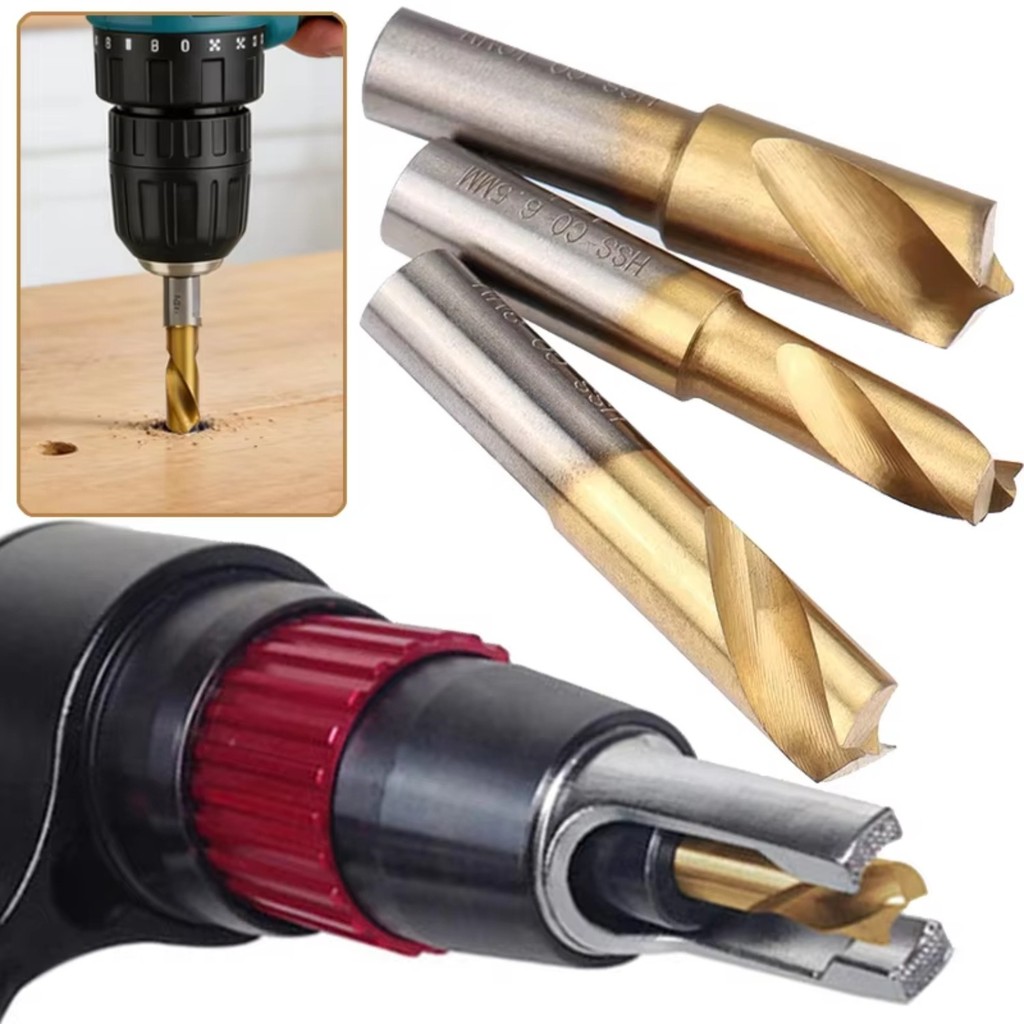 High-Precision Long-Lasting HSS Spot Welding Bit - 6.5/8/10mm Straight Shank Drill Set - เครื่องมือเ