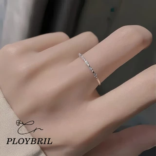 PLOYBRIL แหวนเงินแท้ Sparkling Ring สไตล์ใหม่ ขายดีเพชรอัญมณีมงคล แหวนเพชร แหวนปรับขนาดได้ วาเลนไทน์ J036