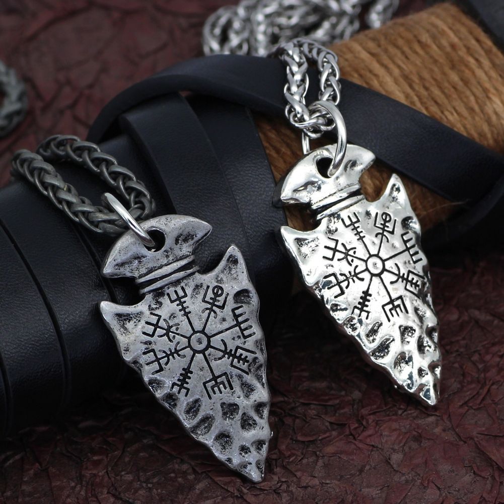 Accessories5ya Vintage Chinese-style men's compass pendant necklace, hot-selling sweater accessory, 