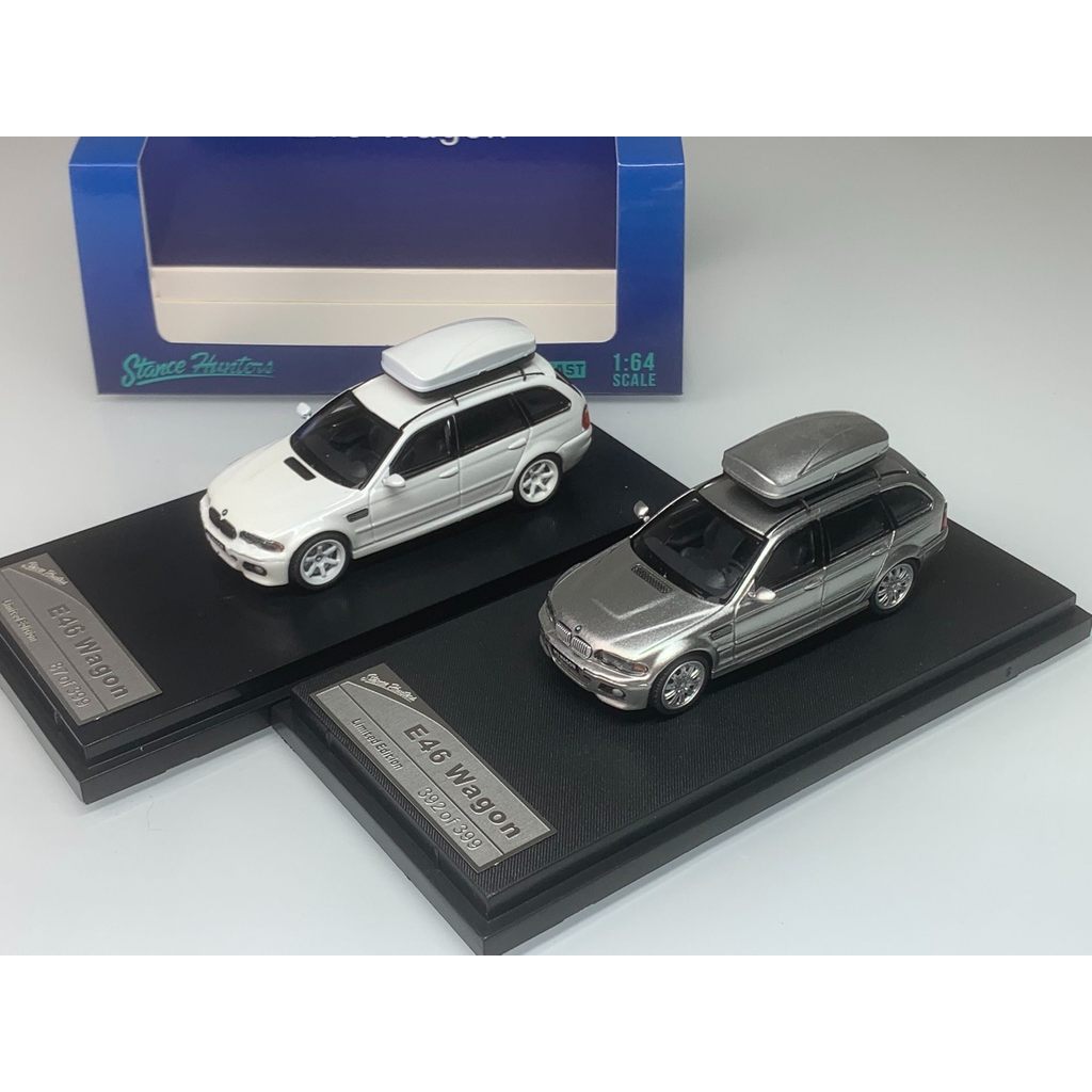 SH Ready Stock Stance Hunters 1: 64 BMW M3 3 Series Touring E46 Watt Tank Touring Car Model Silver W