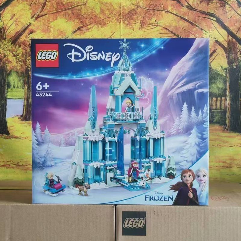 LEGO LEGO 43224K ปราสาทของ Magnifico 43244 บล็อกตัวต่อ Elsa Ice Snow Palace 010002