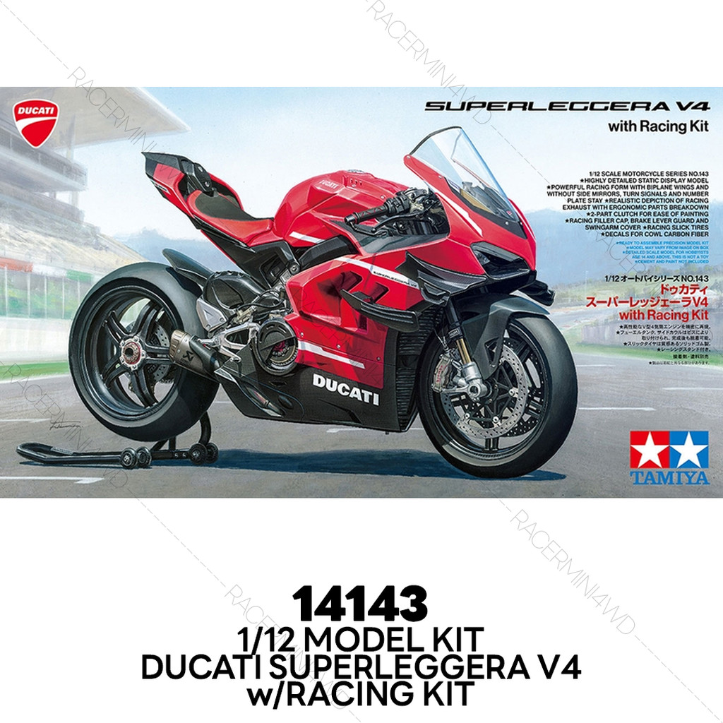 TAMIYA 14143 1/12 Model Kit Ducati Superleggera V4 w/Racing Kit