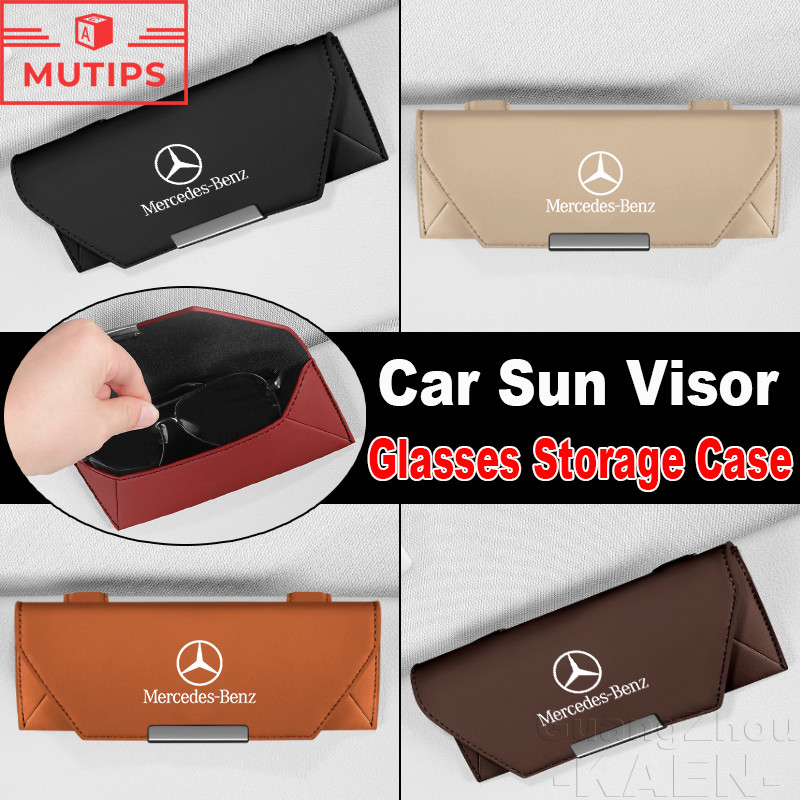 Mercedes Benz ม่านบังแดดรถยนต์ กล่องแว่นตา การ์ด บัตรกำนัล กล่องเก็บของ กล่องเก็บแว่นตากันแดด สำหรับ W211 W212 W206 W124 W205 C Class W207 W204 W220 W213 W218 W222