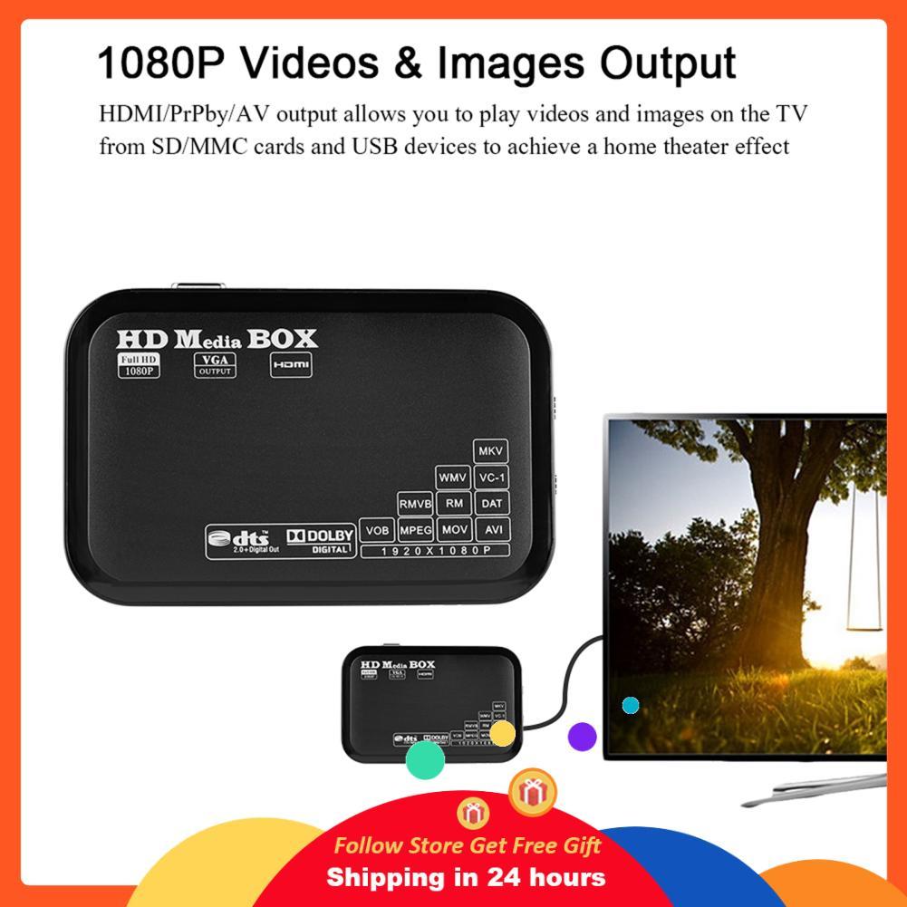 Supergoodsales Supergoodsales SUNGOOYUE Full HD Media Player 1080P ตัวถอดรหัสวิดีโอพร้อมรองรับ USB 1