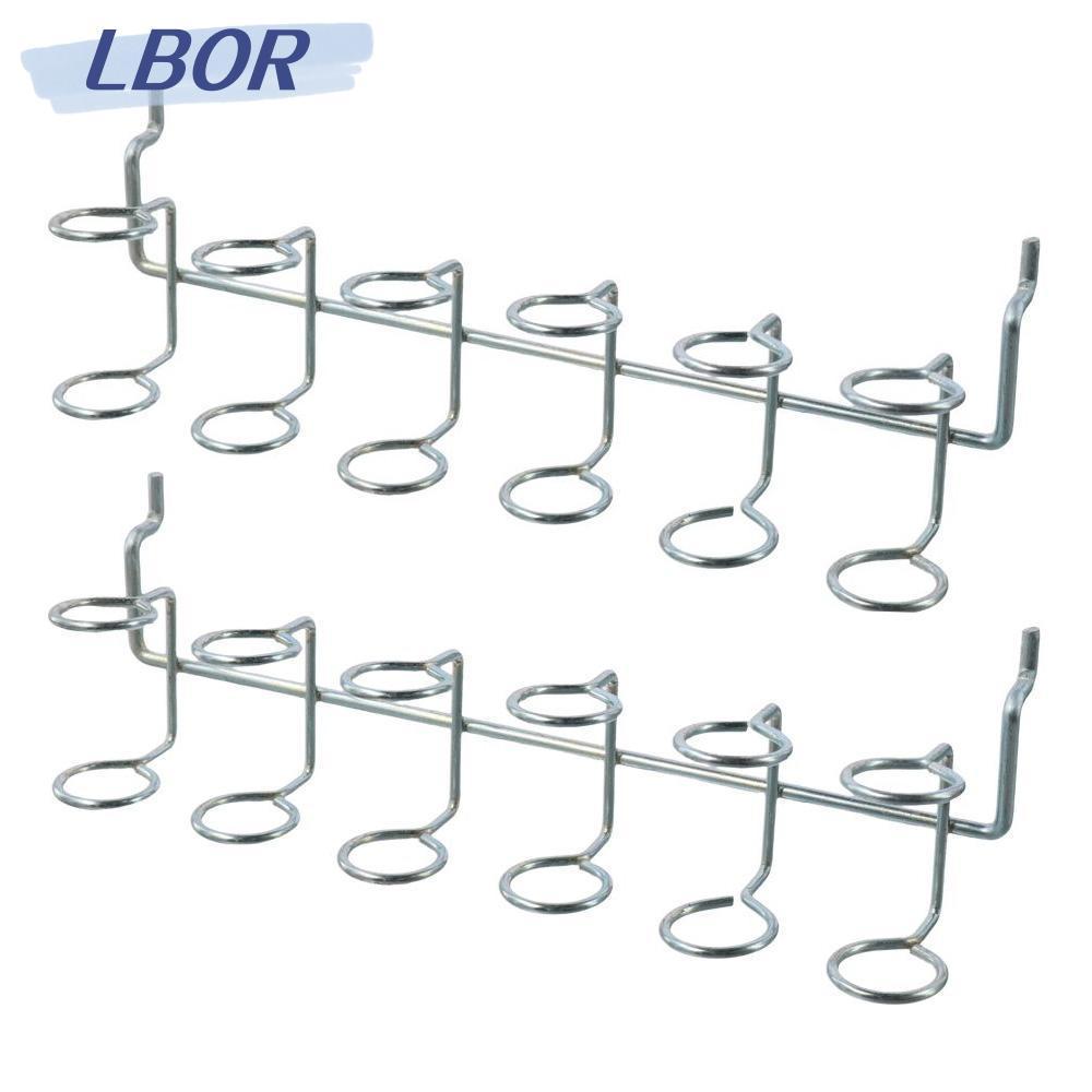 LBOR ตะขอแขวนหกแหวน, ตะขอ Pegboard เหล็กรีดเย็นสีเงิน, อุปกรณ์เสริม Pegboard