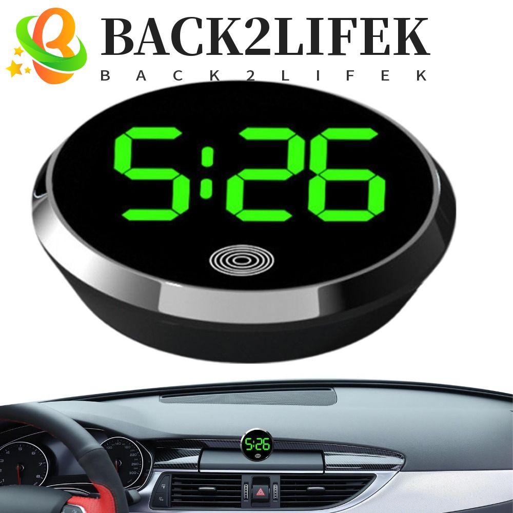 BACK2LIFEK นาฬิกาแดชบอร์ดในรถยนต์, นาฬิกาดิจิตอลขนาดเล็กที่สั่งงานด้วยเสียง, อุปกรณ์ในรถยนต์ปิดเสียงแสดงเวลา LED แปลกใหม่ LED นาฬิกาอิเล็กทรอนิกส์นักเรียน