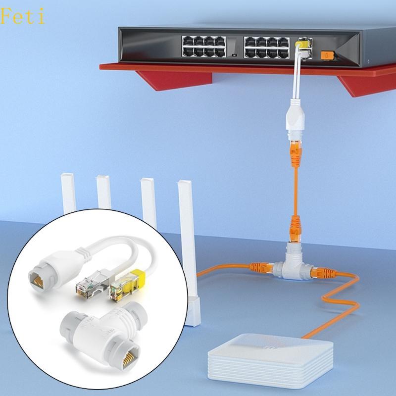 Feti Ethernet POE Splitter สําหรับกล้องรักษาความปลอดภัยสายเคเบิลเครือข่ายประสิทธิภาพบูสเตอร์