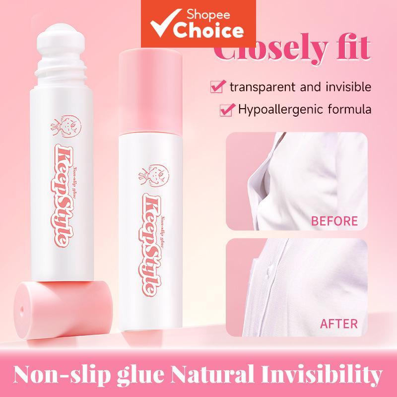 กาวติดผ้ากันเลื่อน LifeGirls 10 กรัม โปร่งใส สีเนื้อ ปลอดภัยต่อผิว ติดทนนาน ป้องกันการเผยผ้า สําหรับชุดเดรส