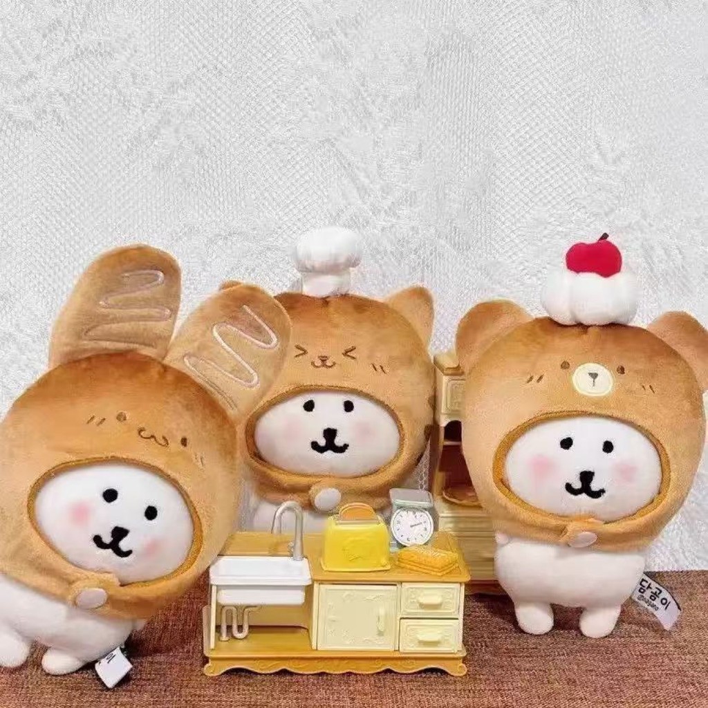 10 ซม.ตุ๊กตา Toasted ขนมปังหมวกน่ารัก Self-Laughing หมีตุ๊กตาหมวกผ้าฝ้ายตุ๊กตาหมวก