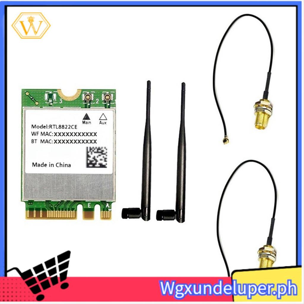 WRTL8822CE การ์ดเครือข่ายไร้สาย Dual-Band 2.4G/5G M.2 A/E Key WiFi Card Bluetooth 5.0 รองรับแล็ปท็อป