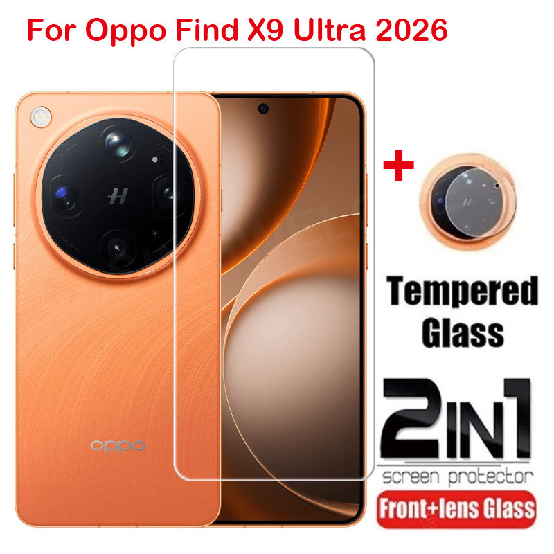 สําหรับOppoค้นหาX9 Ultra X9s X9 Pro Ultra 5G 4G 2026 คลุมทั้งหมดกระจกนิรภัยด้านหน้าฟิล์มป้องกันหน้าจอกลับกล้องเลนส์ป้องกันฟิล์ม