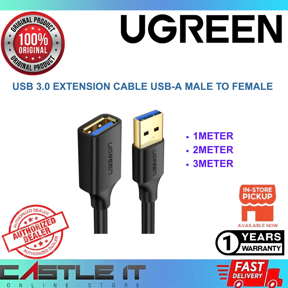 UGREEN สายต่อ USB 3.0 USB-A ชายหญิง 1M 2M 3M UG-US129