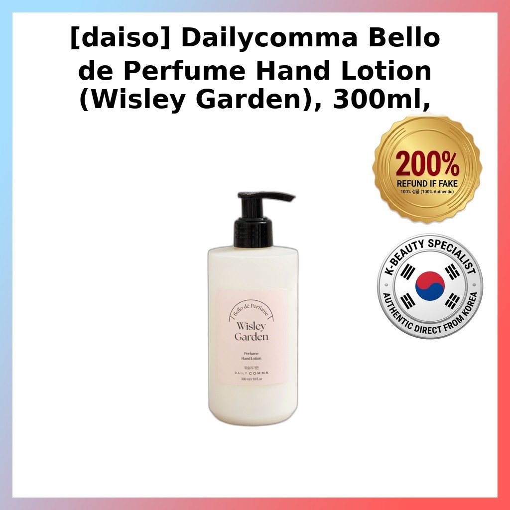 [daiso] Dailycomma Bello de Perfume Hand Lotion (Wisley Garden), 300ml, 1 ชิ้น / เกาหลี Hand Lotion 