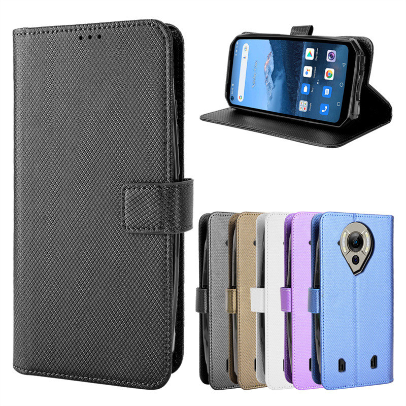 เหมาะสําหรับ Oukitel WP19 เคสโทรศัพท์การ์ด Oukitel WP16 รูปแบบเพชรซองหนัง Flip WP12 Lanyard WP18