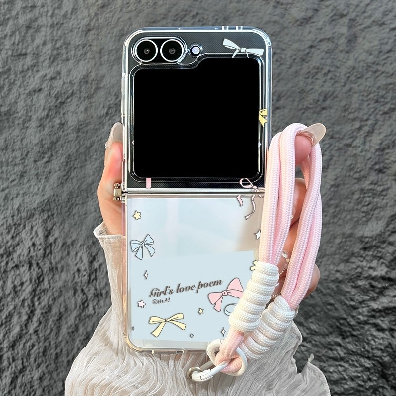 HP Ready Softcase TPU น่ารักพับกรณี Samsung Z Flip 7 6 5 4 3 2 และสําหรับ OPPO FIND N2 N3 FLIP ความง