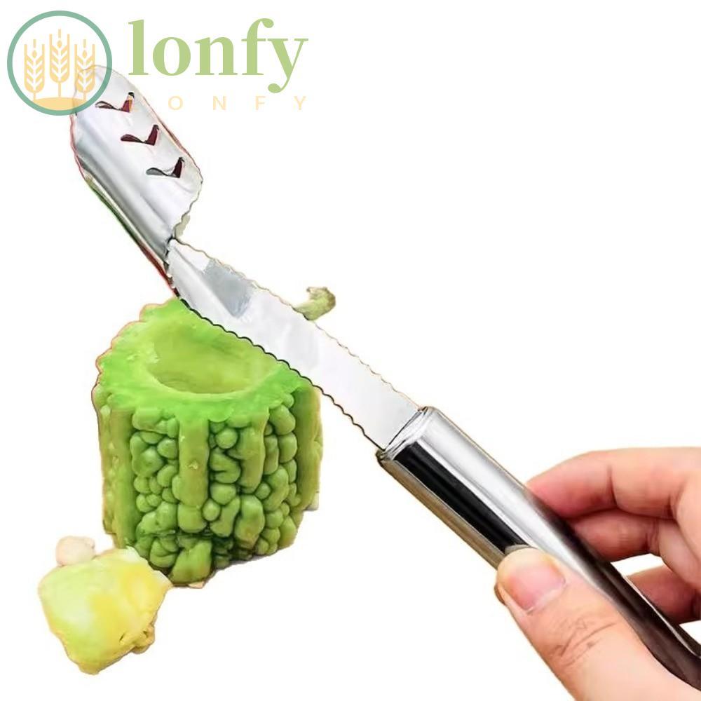 LONFY Pepper Corer Remover, Slice Effectless Deseeding Jalapeno Corer Remover, ทนทานมัลติฟังก์ชั่สแต