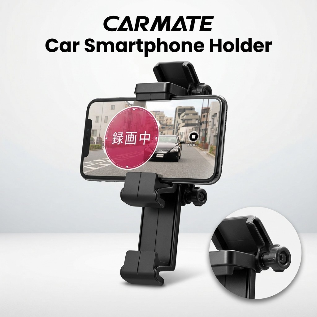 CARMATE Car Smartphone Holder Dashboard Camera Rear Recording Rear Window Mount Front and Rear Camer