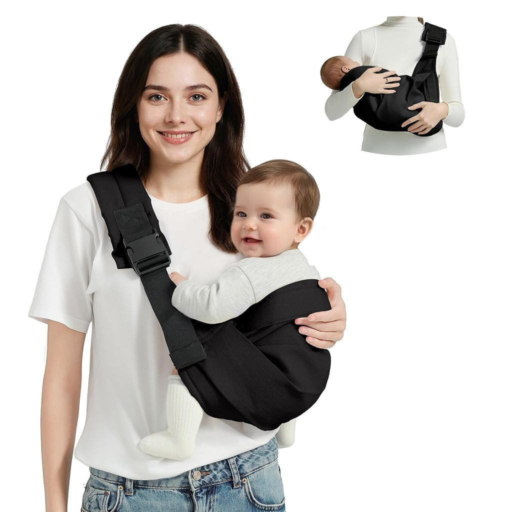 BabySlingCarrier,ToddlerCarrierSlingwithDoubleSafetyBuckleanableShoulderStrap(7-30lbs),BabyCarriersO